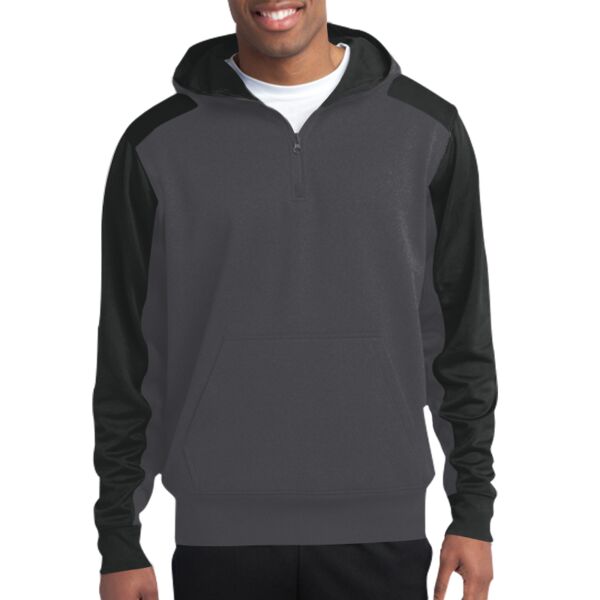 Adult Colorblock 1/4 Zip Sweatshirt Thumbnail